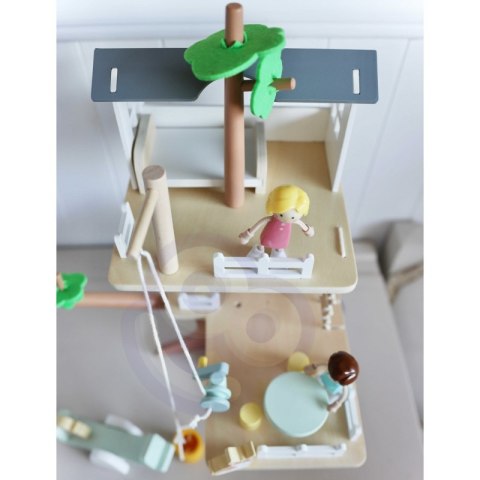 Classic World CLASSIC WORLD Drewniany Domek na Drzewie dla Lalek 31 el.