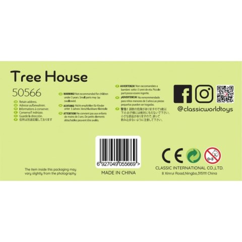 Classic World CLASSIC WORLD Drewniany Domek na Drzewie dla Lalek 31 el.