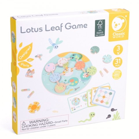 Classic World CLASSIC WORLD Gra Sensoryczna Liść Lotosu Dopasuj Kształty i Kolory Classic World CLASSIC WORLD Gra Sensoryczna Liść Lotosu Dopasuj Kształty i Kolory