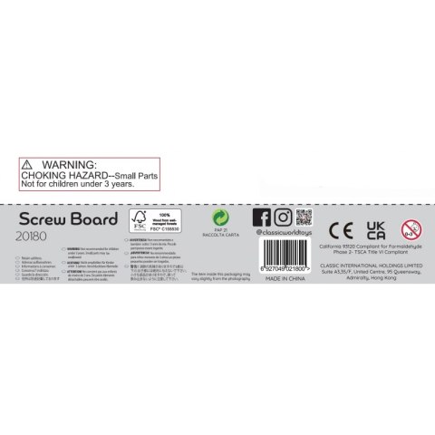 Classic World CLASSIC WORLD Wooden Manipulative Board Logic Puzzle