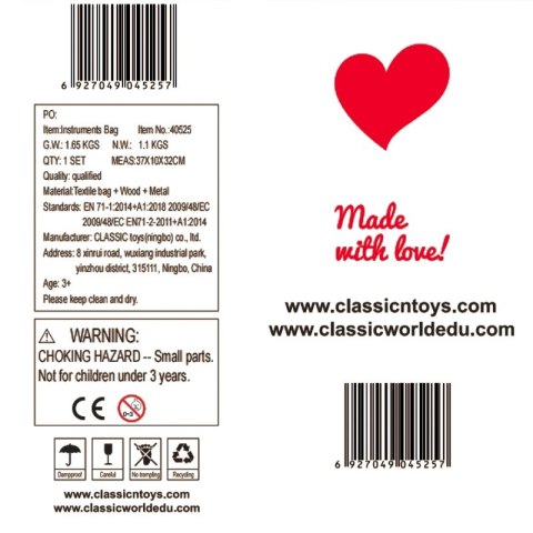 Classic World EDU CLASSIC WORLD EDU Zestaw Instrumentów Muzycznych 9 Akcesoriów