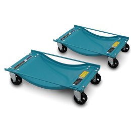 E-hurtownia Wózki manewrowe do auta 2x 450 kg stalowe koła 75 mm garaż warsztat