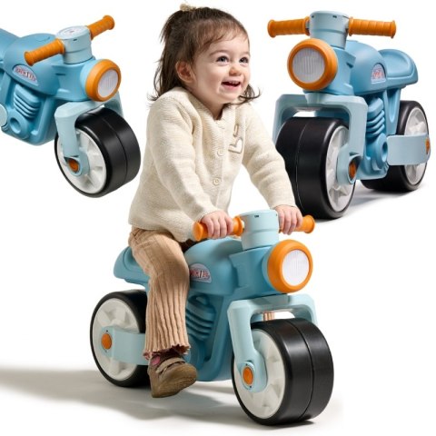 FALK FALK Jeździk Biegowy Ciche Koła Motor Prem1er Retro Niebieski 1+