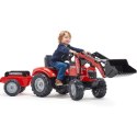 FALK FALK Traktor Massey Ferguson Czerwony na Pedały z Przyczepką od 3 Lat