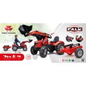 FALK FALK Traktor Massey Ferguson Czerwony na Pedały z Przyczepką od 3 Lat