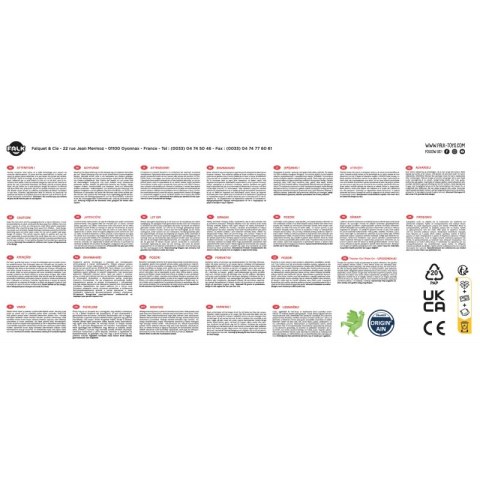 FALK FALK Traktorek Rainbow Biały z Przyczepką od 1 roku