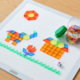 Masterkidz MASTERKIDZ Panel Świetlny LED Zmiana kolorów Pilotem + Klocki Montessori Mozaika 140 el.