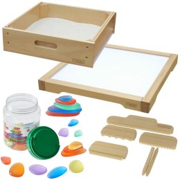 Masterkidz MASTERKIDZ Rama Sensoryczna - Panel LED + Zestaw Akcesoriów Do Zabawy w Piasku