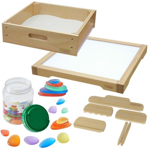 Masterkidz MASTERKIDZ Rama Sensoryczna - Panel LED + Zestaw Akcesoriów Do Zabawy w Piasku