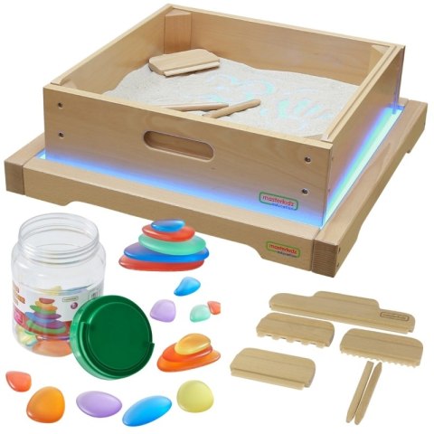 Masterkidz MASTERKIDZ Rama Sensoryczna - Panel LED + Zestaw Akcesoriów Do Zabawy w Piasku
