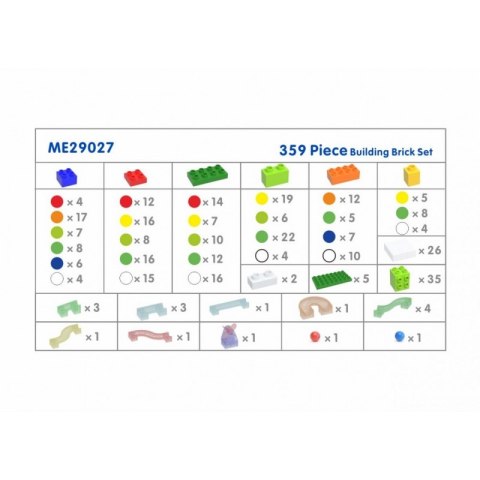 Masterkidz MASTERKIDZ Zestaw Klocków Konstrukcyjnych Tor Kulkowy STEM 359 el.