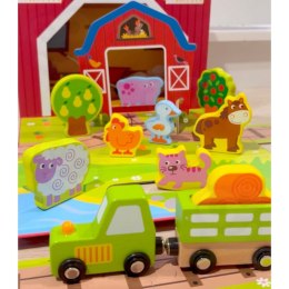 Tooky Toy TOOKY TOY Drewniana Farma w Walizce Figurki Pojazdy