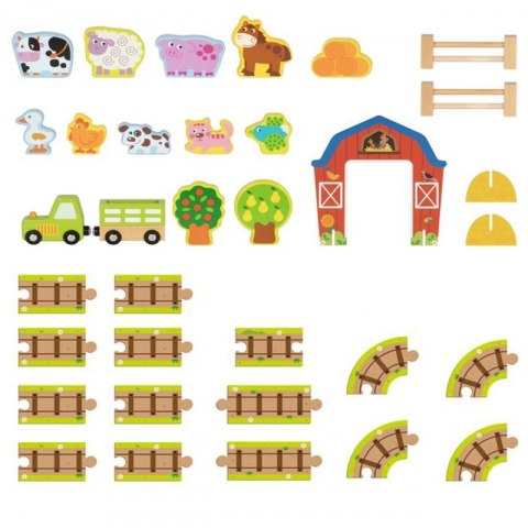 Tooky Toy TOOKY TOY Drewniana Farma w Walizce Figurki Pojazdy Tooky Toy TOOKY TOY Drewniana Farma w Walizce Figurki Pojazdy