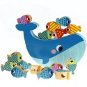 Tooky Toy TOOKY TOY Drewniana Gra Wieloryb i Rybki Wielofunkcyjna 4 w 1