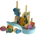 Tooky Toy TOOKY TOY Drewniana Gra Wieloryb i Rybki Wielofunkcyjna 4 w 1