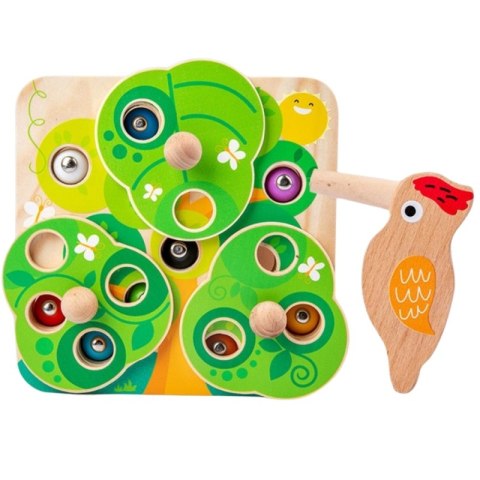 Tooky Toy TOOKY TOY Drewniana Gra Zręcznościowa 2w1 Wyciągnij Robaczki dla Dzieci Tooky Toy TOOKY TOY Drewniana Gra Zręcznościowa 2w1 Wyciągnij Robaczki dla Dzieci