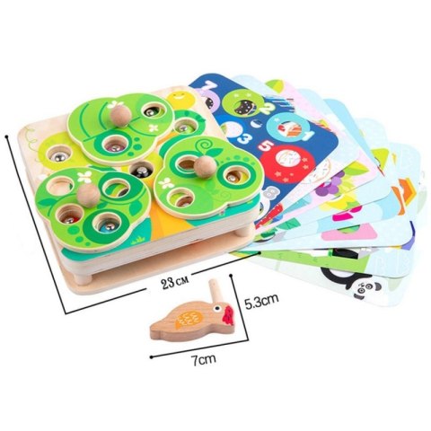Tooky Toy TOOKY TOY Drewniana Gra Zręcznościowa 2w1 Wyciągnij Robaczki dla Dzieci Tooky Toy TOOKY TOY Drewniana Gra Zręcznościowa 2w1 Wyciągnij Robaczki dla Dzieci