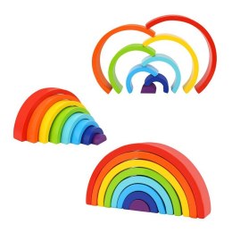 Tooky Toy TOOKY TOY Drewniana Tęcza Układanka Klocki Kreatywne Montessori Certyfikat FSC