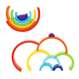 Tooky Toy TOOKY TOY Drewniana Tęcza Układanka Klocki Kreatywne Montessori Certyfikat FSC