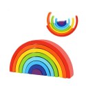 Tooky Toy TOOKY TOY Drewniana Tęcza Układanka Klocki Kreatywne Montessori Certyfikat FSC