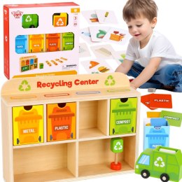 Tooky Toy TOOKY TOY Drewniane Centrum Recyklingu Edukacyjny Sorter