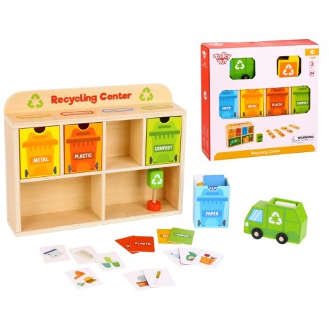 Tooky Toy TOOKY TOY Drewniane Centrum Recyklingu Edukacyjny Sorter Tooky Toy TOOKY TOY Drewniane Centrum Recyklingu Edukacyjny Sorter