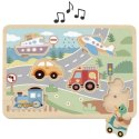 Tooky Toy TOOKY TOY Drewniane Interaktywne Puzzle Pojazdy