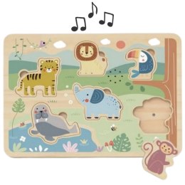 Tooky Toy TOOKY TOY Drewniane Interaktywne Puzzle Zwierzątka