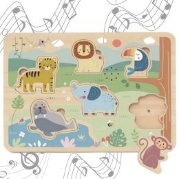 Tooky Toy TOOKY TOY Drewniane Interaktywne Puzzle Zwierzątka