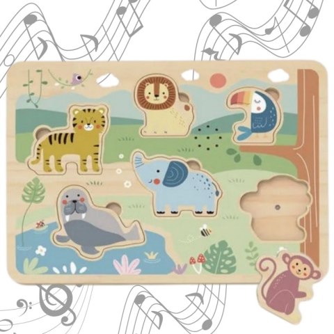 Tooky Toy TOOKY TOY Drewniane Interaktywne Puzzle Zwierzątka Tooky Toy TOOKY TOY Drewniane Interaktywne Puzzle Zwierzątka
