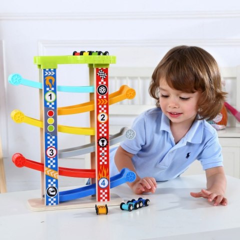 Tooky Toy TOOKY TOY Kolorowa Zjeżdżalnia Tor Dla Samochodów Tooky Toy TOOKY TOY Kolorowa Zjeżdżalnia Tor Dla Samochodów