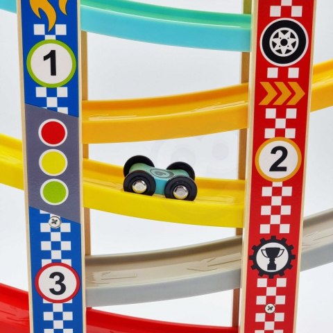 Tooky Toy TOOKY TOY Kolorowa Zjeżdżalnia Tor Dla Samochodów Tooky Toy TOOKY TOY Kolorowa Zjeżdżalnia Tor Dla Samochodów