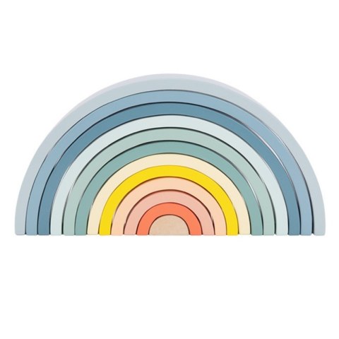 Tooky Toy TOOKY TOY Pastelowa Układanka Drewniane Klocki Montessori Tęcza Tooky Toy TOOKY TOY Pastelowa Układanka Drewniane Klocki Montessori Tęcza