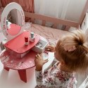 Tooky Toy TOOKY TOY Różowa Toaletka Drewniana Do Makijażu z Lustrem