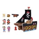 Tooky Toy TOOKY TOY Statek Piracki Drewniany Figurki Zestaw