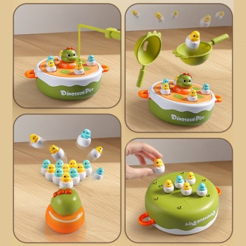 Woopie WOOPIE Gra Zręcznościowa Łowienie Dinozaurów 4w1 Katapulta