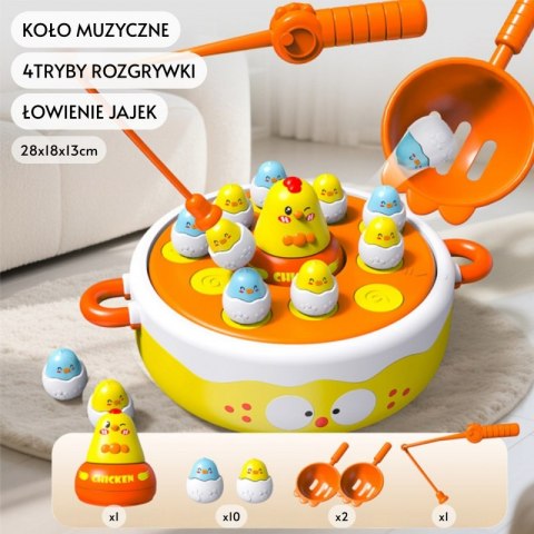 Woopie WOOPIE Gra Zręcznościowa Łowienie Kurczaczków 4w1 Katapulta