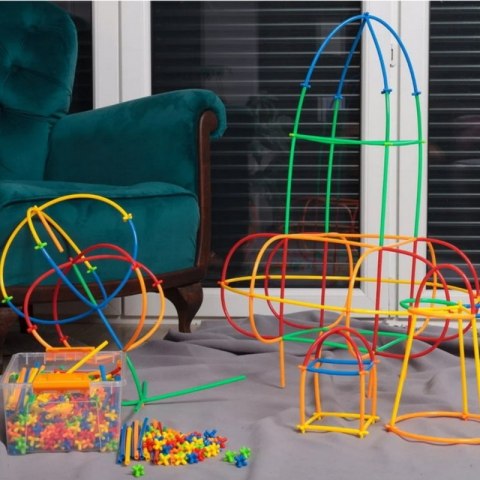 Woopie WOOPIE Klocki Konstrukcyjne Kolorowe Słomki 1000 el.