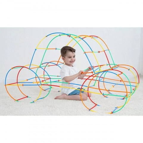 Woopie WOOPIE Klocki Konstrukcyjne Kolorowe Słomki 1200 el.