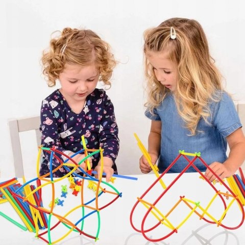 Woopie WOOPIE Klocki Konstrukcyjne Kolorowe Słomki 800 el.