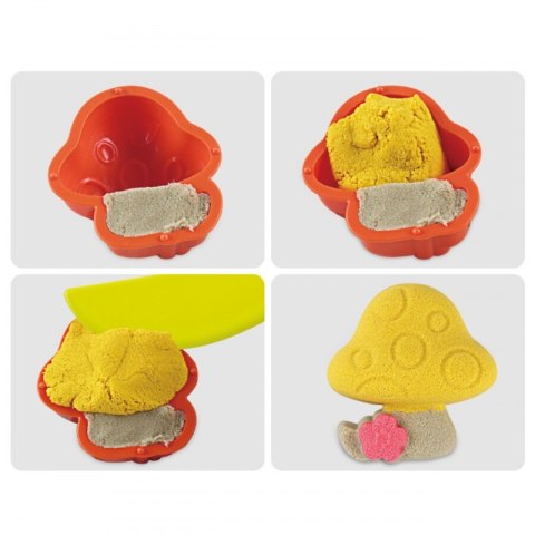 Woopie WOOPIE Piasek Kinetyczny 0,8 kg Zestaw w Koszyku z Foremkami + /