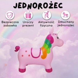 Woopie WOOPIE Skoczek Gumowy do Skakania Jednorożec Różowy + Pompka