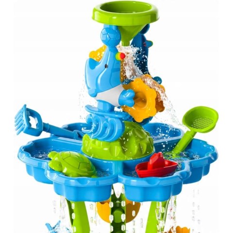 Woopie WOOPIE Stolik Wodny 2w1 Piaskownica Fontanna XXL Aquapark z Delfinem