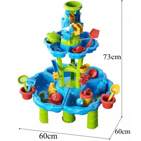 Woopie WOOPIE Stolik Wodny 2w1 Piaskownica Fontanna XXL Aquapark z Delfinem