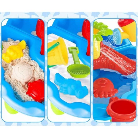 Woopie WOOPIE Stolik Wodny 2w1 Piaskownica z Krzesełkiem Aquapark z Delfinem