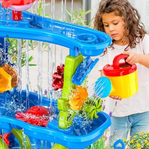 Woopie WOOPIE Stolik Wodny 4w1 Piaskownica Wodospad XL 4-Poziomowy Delfin