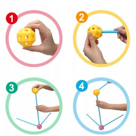 Woopie WOOPIE Zestaw Konstrukcyjny XXL Klocki do Budowania Namiotu Bazy Rurki Słomki 340 el.