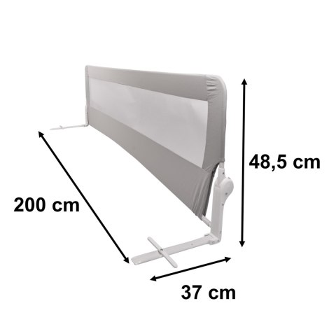 Barierka osłona ochronna do łóżka otwierana 200 cm szara Kik Sp. z o. o. Sp. k.