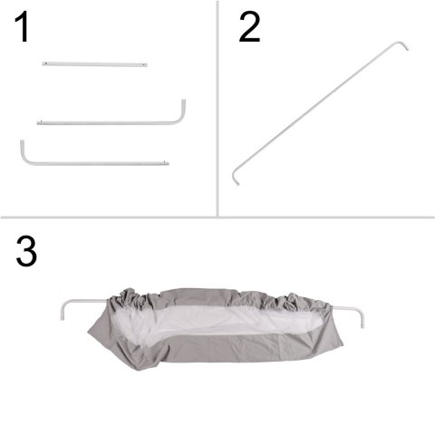 Barierka osłona ochronna do łóżka otwierana 200 cm szara Kik Sp. z o. o. Sp. k.