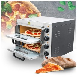 Bituxx Profesjonalny podwójny piec do pizzy chleba wypieków 3000W